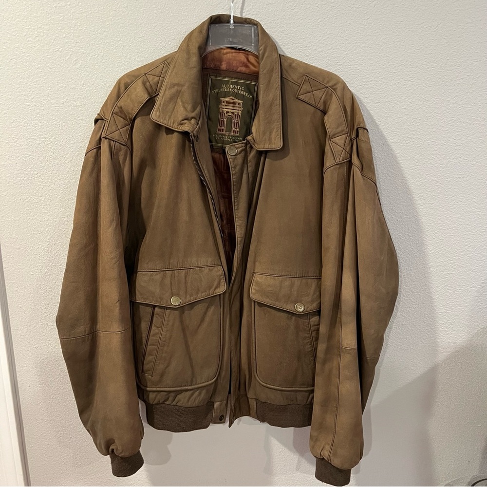 Vintage Structure leather Jacket